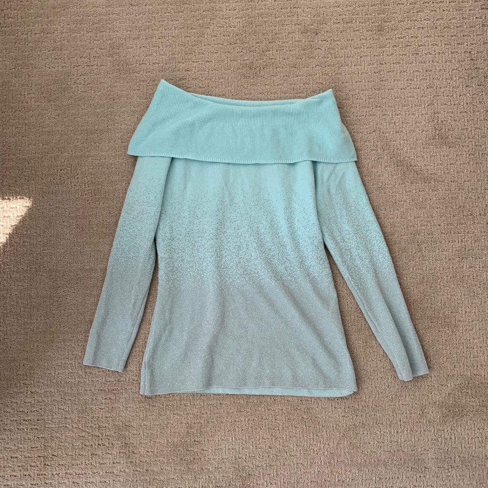 Worn once off the shoulder sweater size medium
